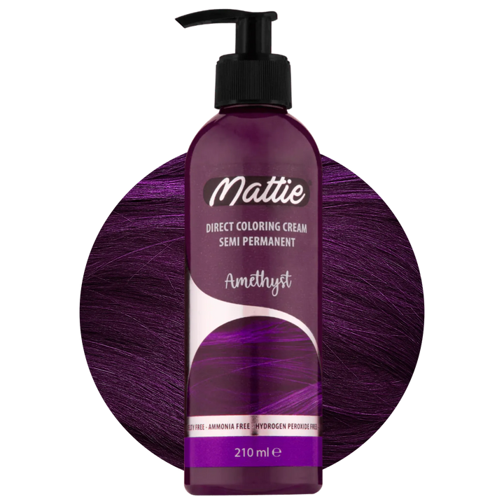Mattie Amethyst - Vegana Coloración Semipermanente Coloración Directa Crema De Coloración 210 ml