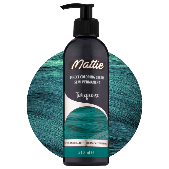 Mattie Turquoise - Vegana Colorazione Semipermanente Colorazione Diretta Crema Colorante 210 ml