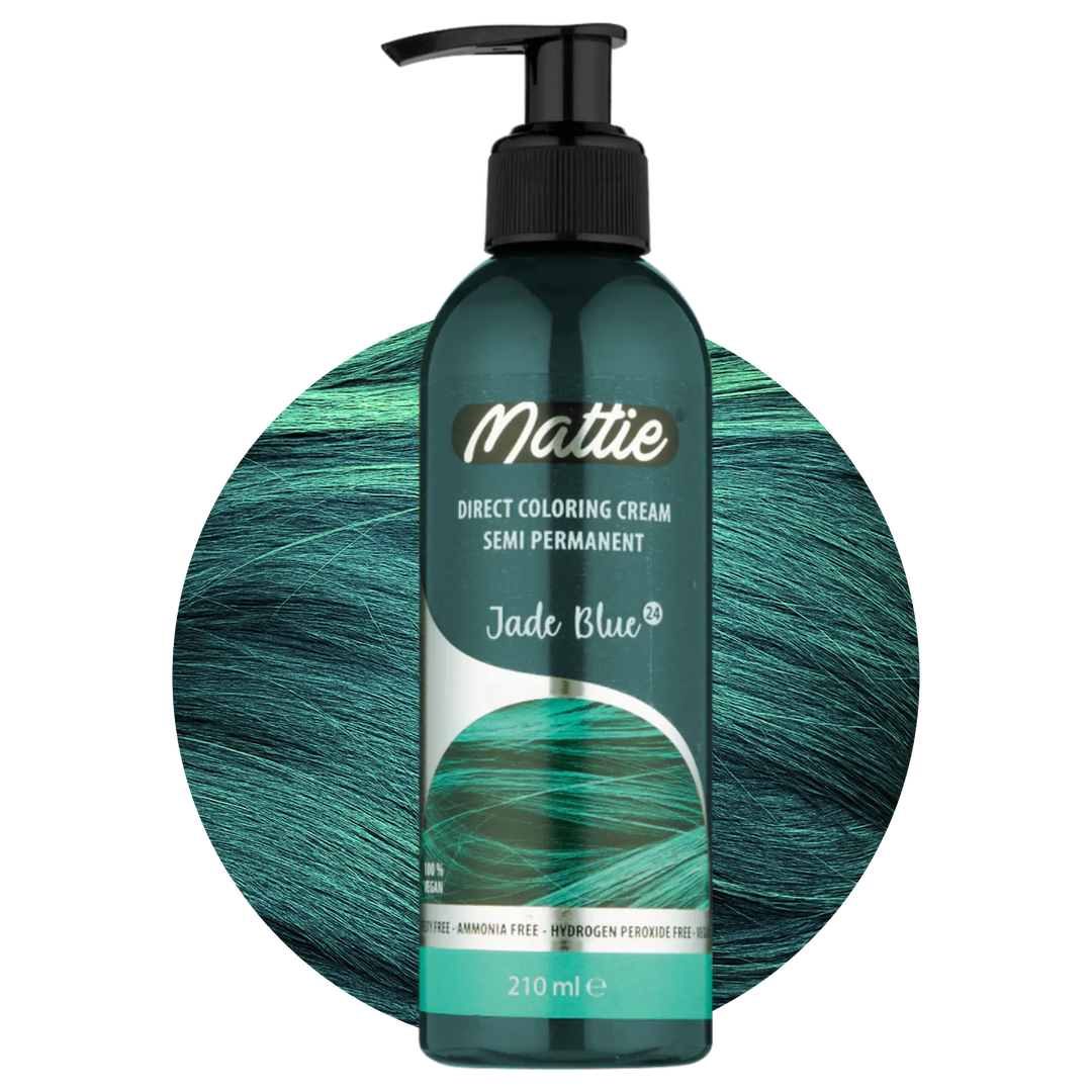 Mattie Jade Blue - Vegan Semi-Permanente Directe Kleuring Haarverfcrème 210 ml