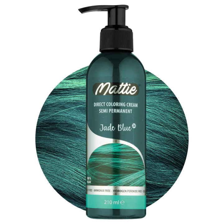 Mattie Jade Blue - Vegan Semi-Permanente Directe Kleuring Haarverfcrème 210 ml