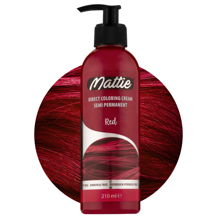 Mattie Red - Crema De Coloración Vegana Coloración Semipermanente Coloración Directa 210 ml