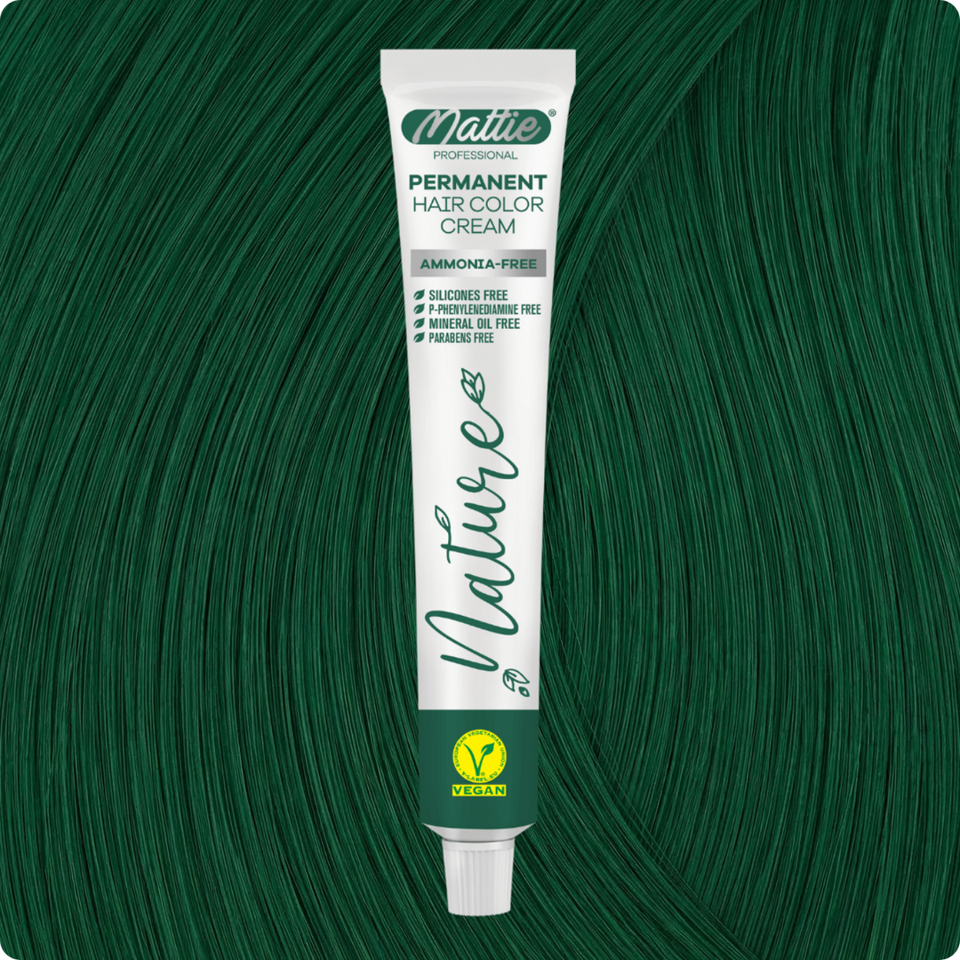 Mattie Professional Nature (0.13) Emerald Green - Vegan & Ammoniakvrije Permanente Haarkleurcrème 60ml