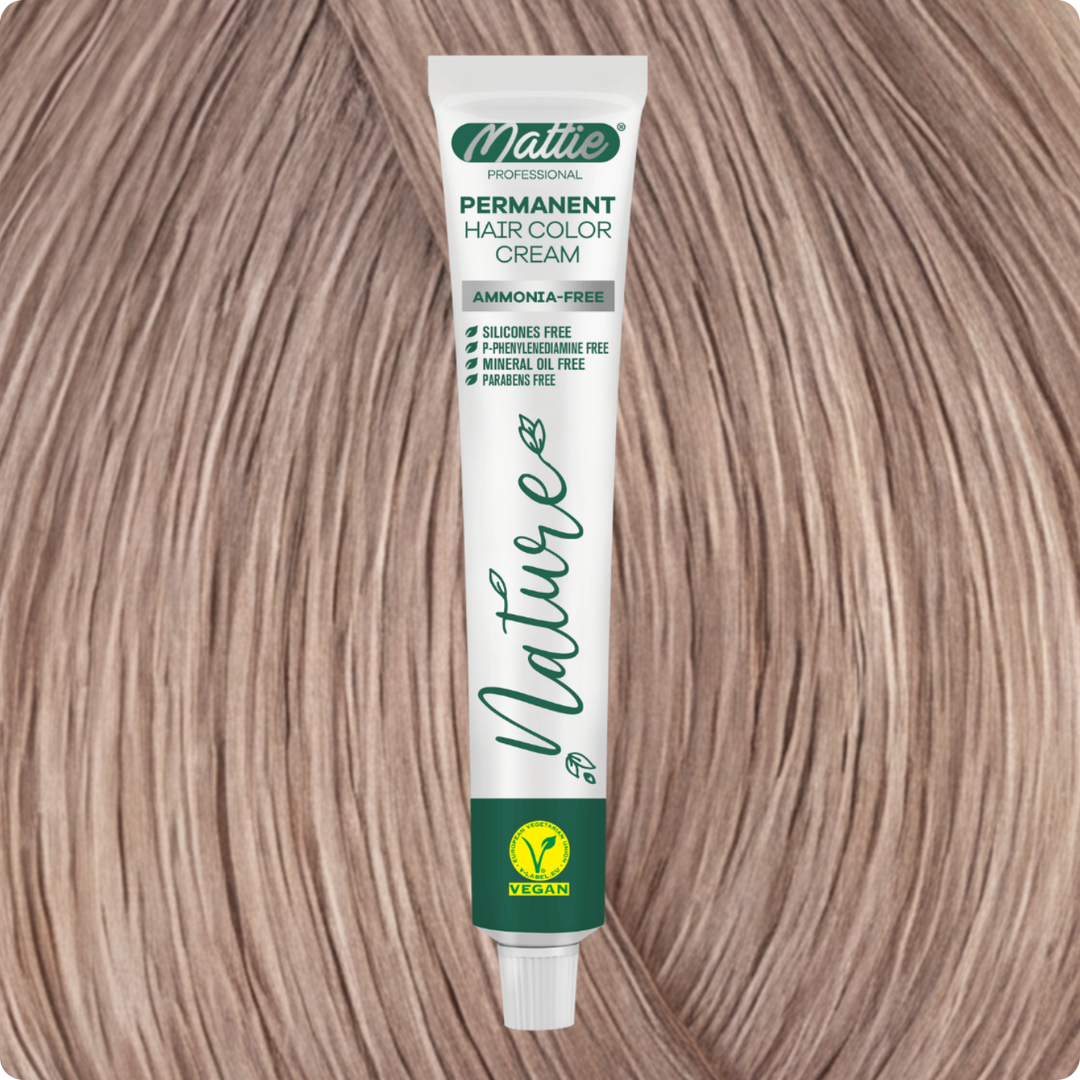 Mattie Professional Nature (10.16) Bardzo Jasny Popielato-Różany Blond - Wegańska Permanentna Kremowa Farba Do Włosów 60ml