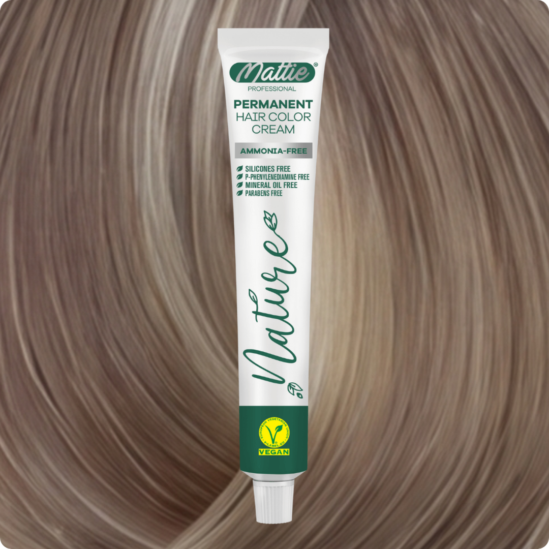 Mattie Professional Nature (10.8) Blond Très Clair Beige Sable - Crème De Coloration Permanente Vegan Et Sans Ammoniaque 60 ml