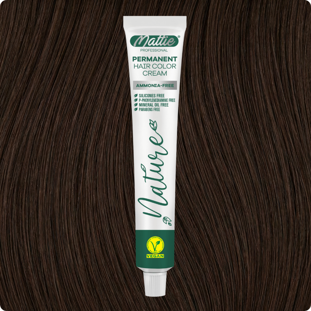 Mattie Professional Nature (6.77) Chocolat Intense - Crème De Coloration Permanente Vegan Et Sans Ammoniaque 60 ml