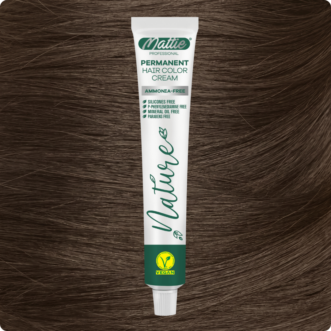Mattie Professional Nature (7.71) Blond Aschbraun - Vegan Permanente Haarfarbencreme 60ml
