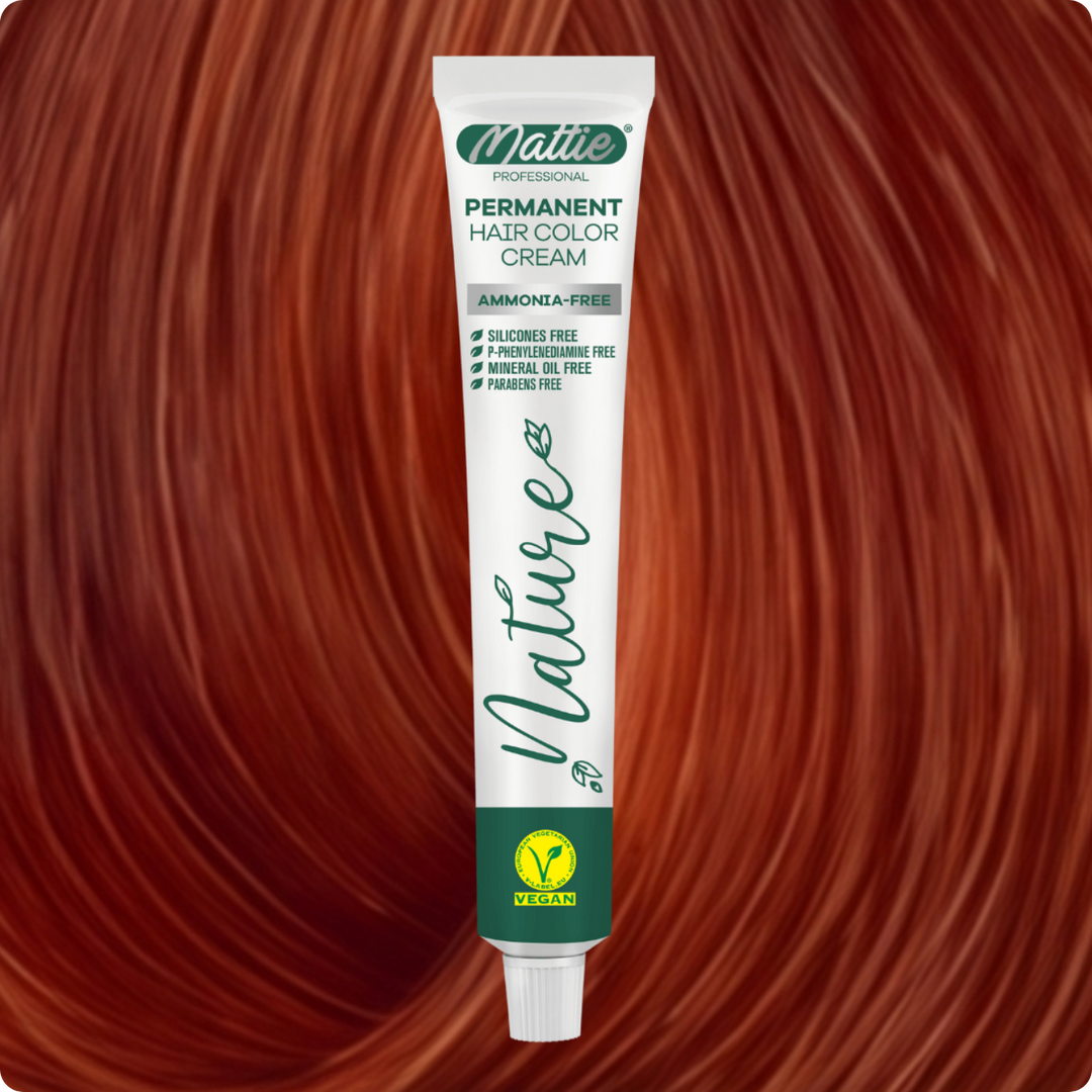 Mattie Professional Nature (8.34) Hellblond Gold Kupfer - Vegane Permanente Haarfarbencreme 60ml