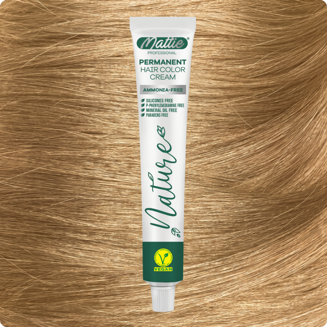 Mattie Professional Nature (9.0) Blond Très Clair Intense - Crème De Coloration Permanente Vegan Et Sans Ammoniaque 60 ml
