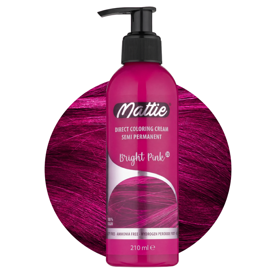 Mattie Bright Pink - Vegana Coloración Semipermanente Coloración Directa Crema De Coloración 210 ml