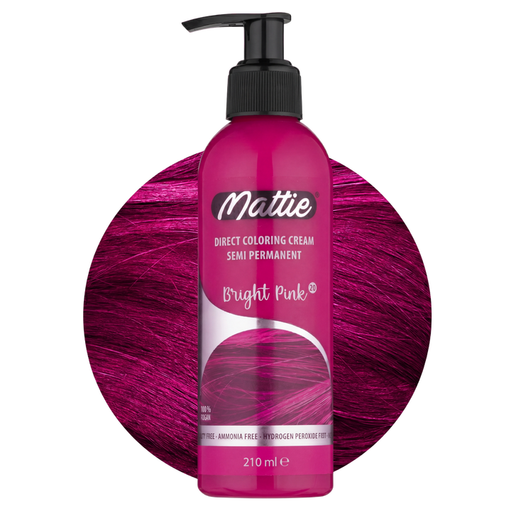 Mattie Bright Pink - Vegana Coloración Semipermanente Coloración Directa Crema De Coloración 210 ml