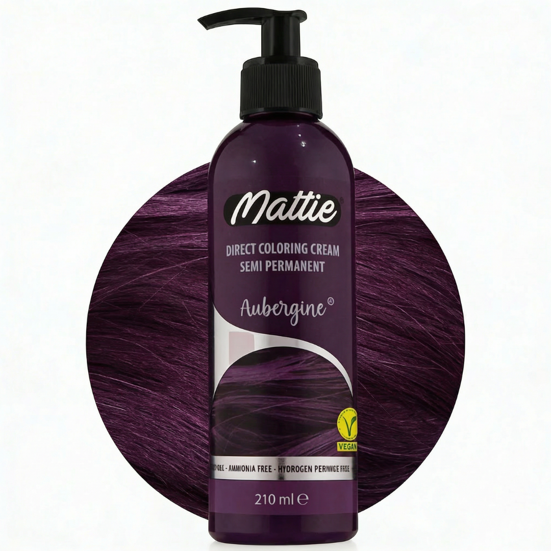 Mattie Aubergine - Vegan Semi-Permanent Direct Dye Hair Color Cream 210 ml