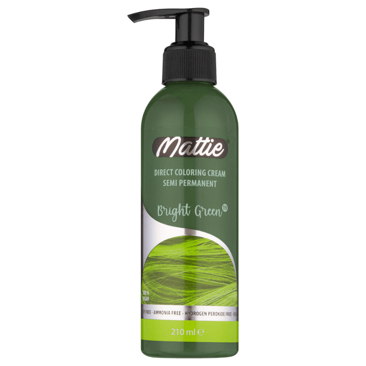 Mattie Bright Green - Crème De Coloration Directe Semi-Permanente Végane 210 ml