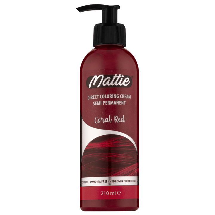 Mattie Coral Red - Vegan Semi-permanente Direktziehende Coloration Haarfarbencreme 210 ml