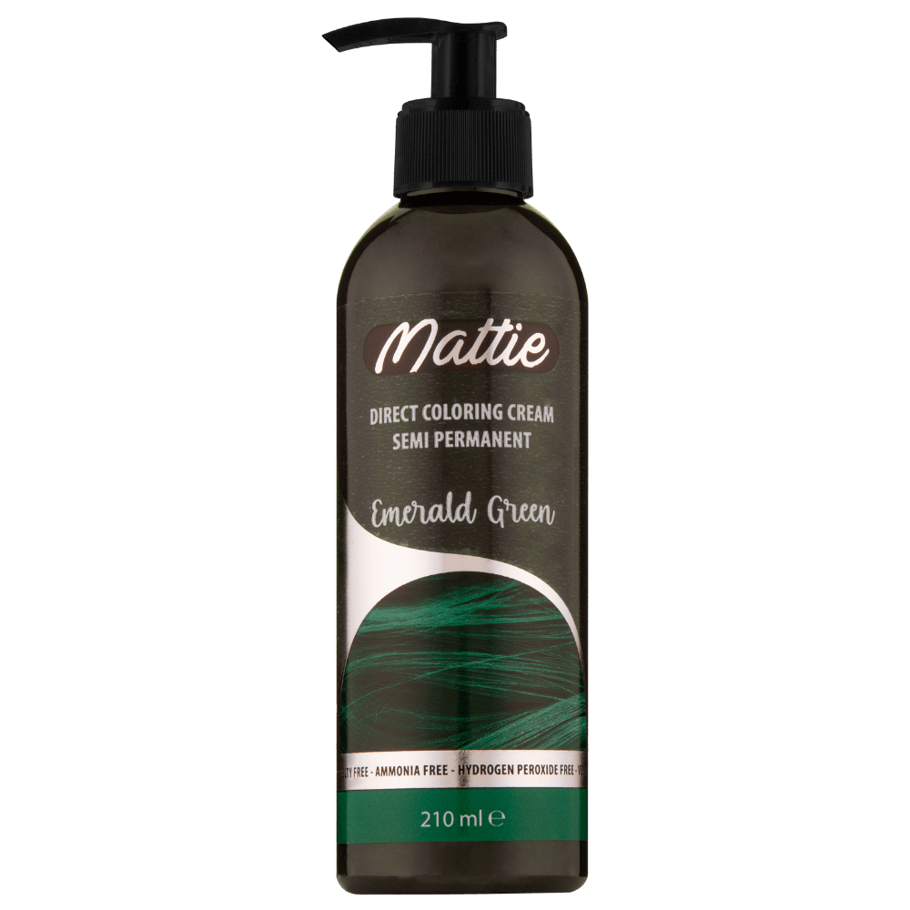 Mattie Emerald Green - Vegan Semi-Permanent Direct Dye Hair Color Cream 210 ml