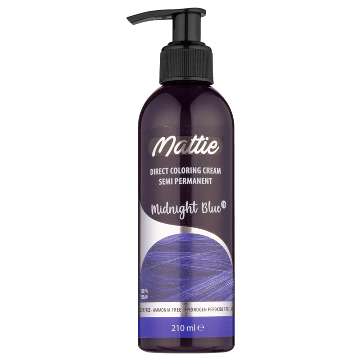 Mattie Midnight Blue - Végane Coloration Semi-Permanente Coloration Directe Crème 210 ml