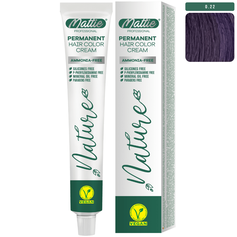 Mattie Professional Nature (0.22) Midnight Violet - Vegana Crema De Coloración Permanente 60ml