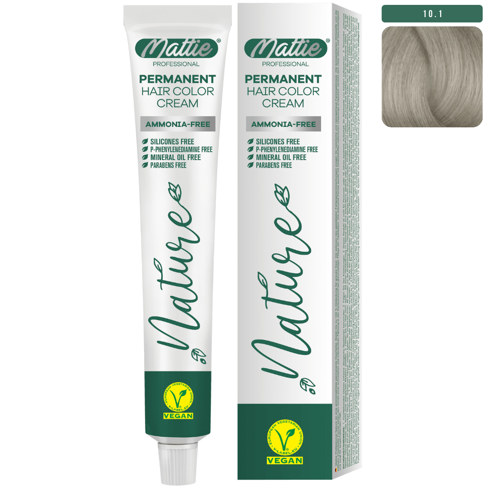 Mattie Professional Nature (10.1) Platino Ceniza - Crema De Coloración Permanente Vegana 60ml