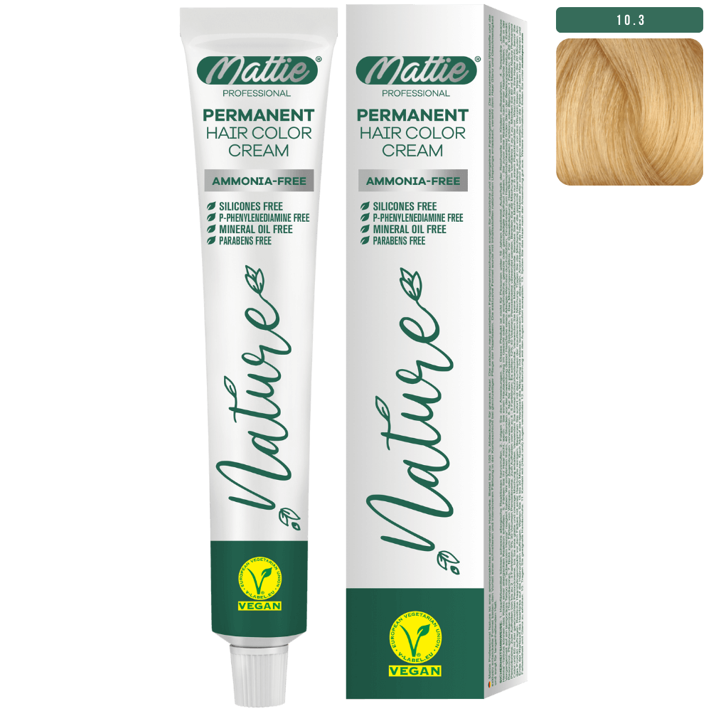 Mattie Professional Nature (10.3) Rubio Champán - Vegana Crema De Coloración Permanente 60ml