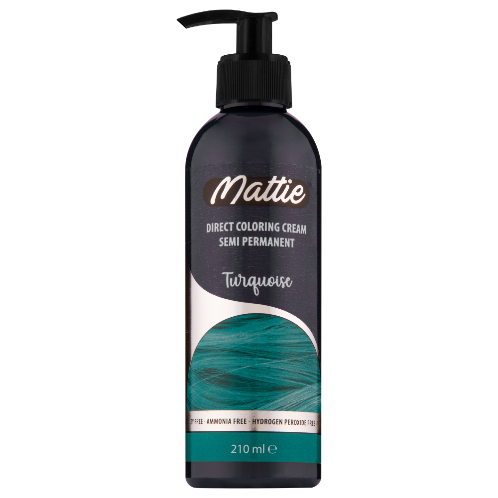 Mattie Turquoise - Vegana Colorazione Semipermanente Colorazione Diretta Crema Colorante 210 ml